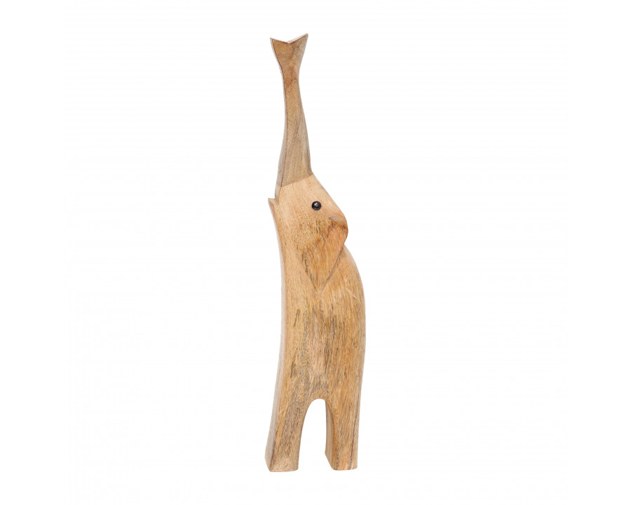 Sagebrook - 15" Mango Wood Skinny Elephant in Brown