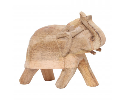 Sagebrook 7" Mango Wood Elephant