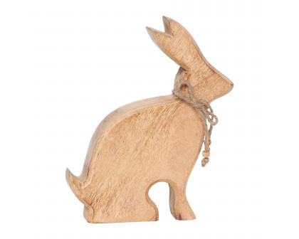 Sagebrook 7" Mango Wood Bunny