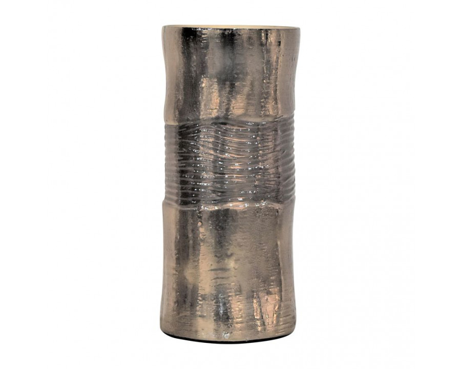 Sagebrook 11" Glass Textured Enamel Vase - Bronze