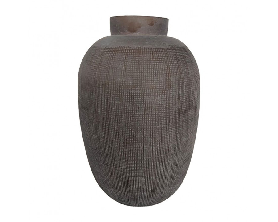 Sagebrook - 19" Glass Urn Vase in Smokey Brown