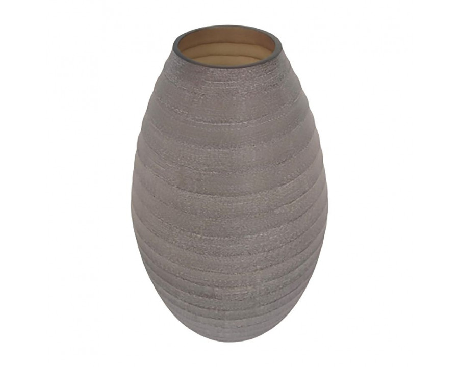 Sagebrook 13" Glass Ridged Urn Vase