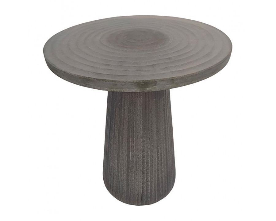 Sagebrook Glass Accent Table With Brass Base - Smokey Brown