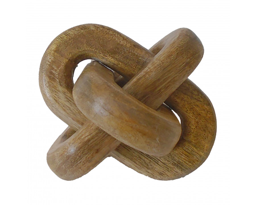 Sagebrook 6" Wood Decorative Knot - Natural