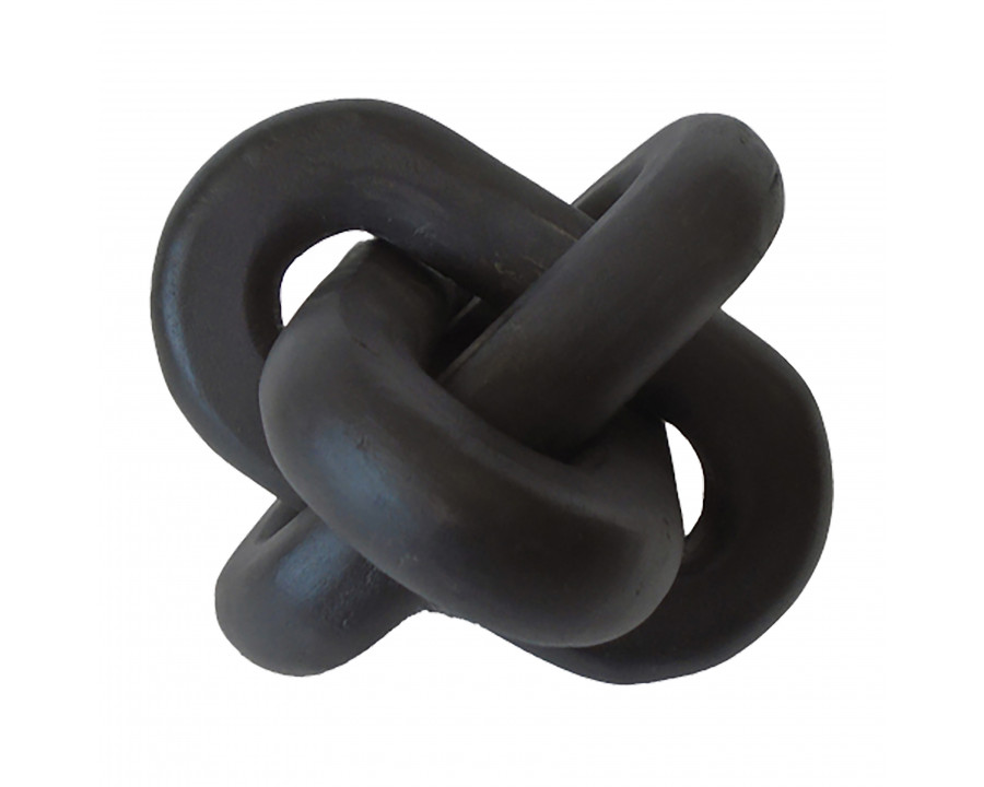 Sagebrook 6" Wood Decorative Knot - Black