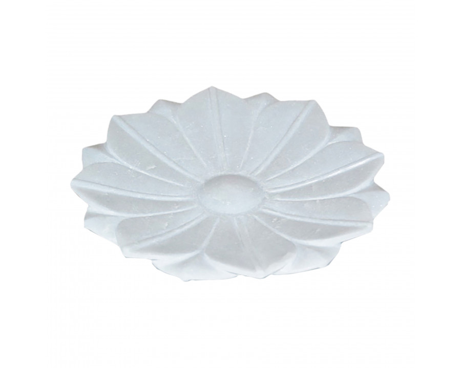 Sagebrook - 12" Marble Flower Bowl in White