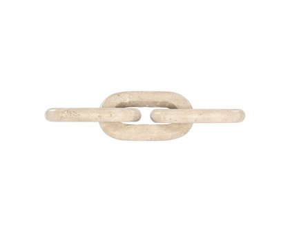 Sagebrook - 14" Travertine 3-Link Chain Decor in Tan