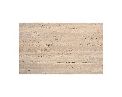 Sagebrook - 13"x8" Travertine Decorative Box in Tan