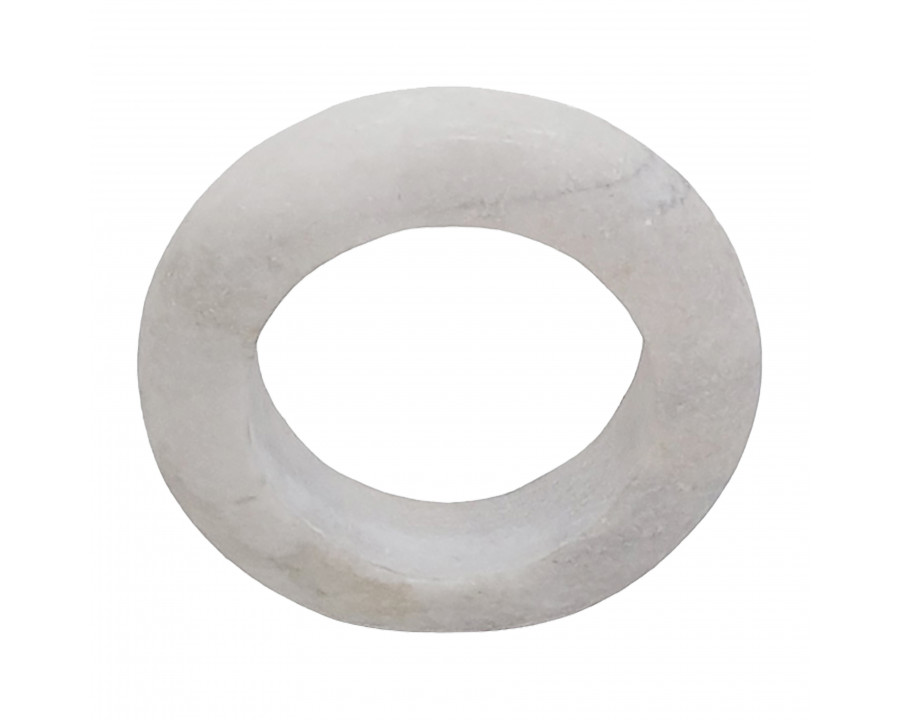 Sagebrook 9" Marble Ring Tabletop Decor - White