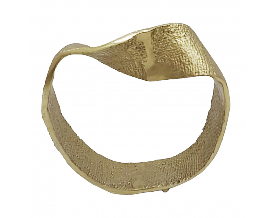 Sagebrook 8" Metal Twisted Hammered Ring - Gold