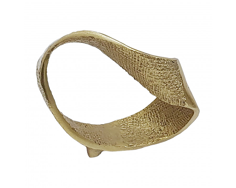 Sagebrook 10" Metal Twisted Hammered Ring - Gold