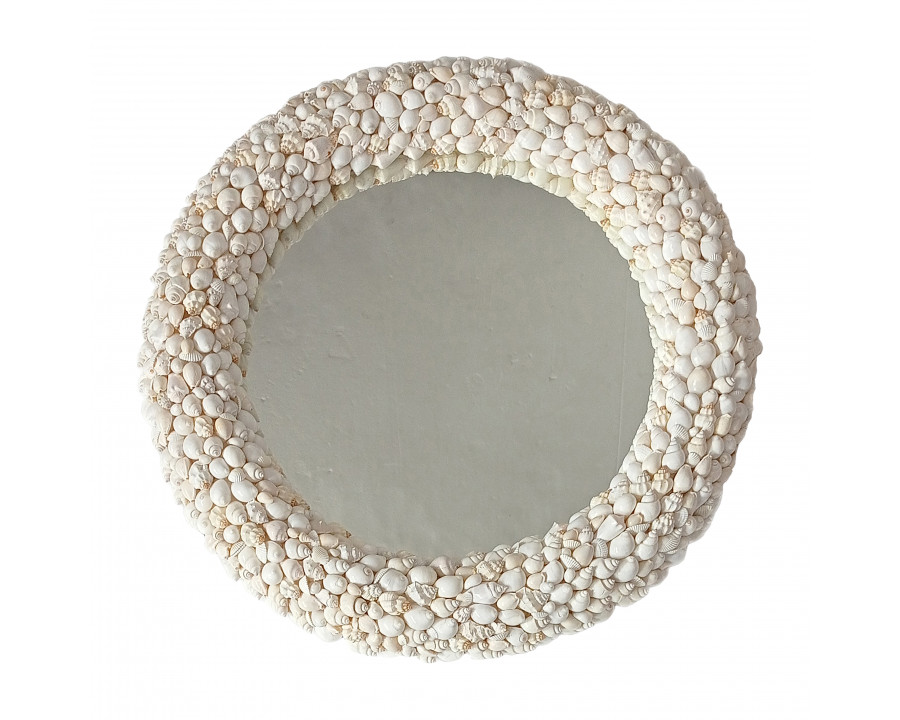 Sagebrook - 26" Shell Mirror in White