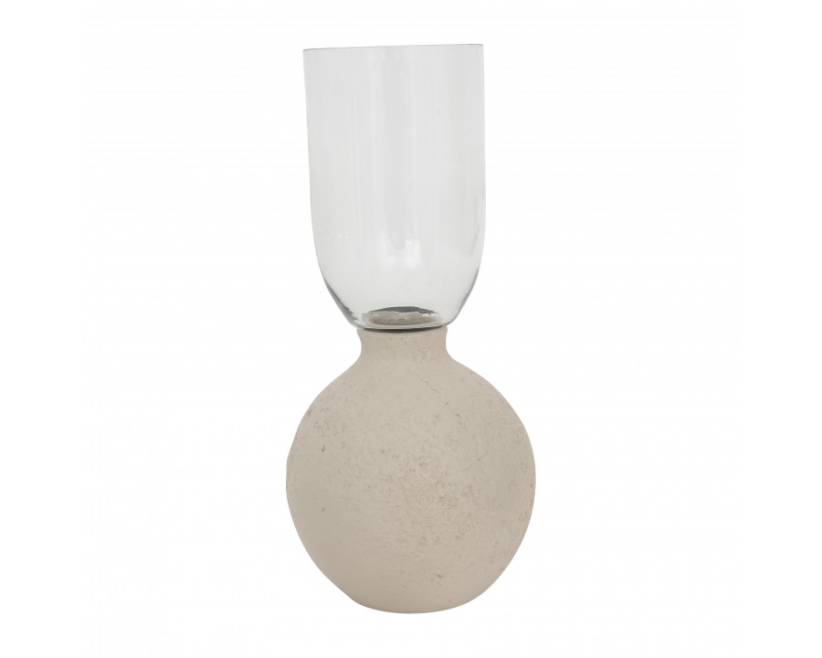 Sagebrook 13" Ecomix/Glass Vase - Ivory