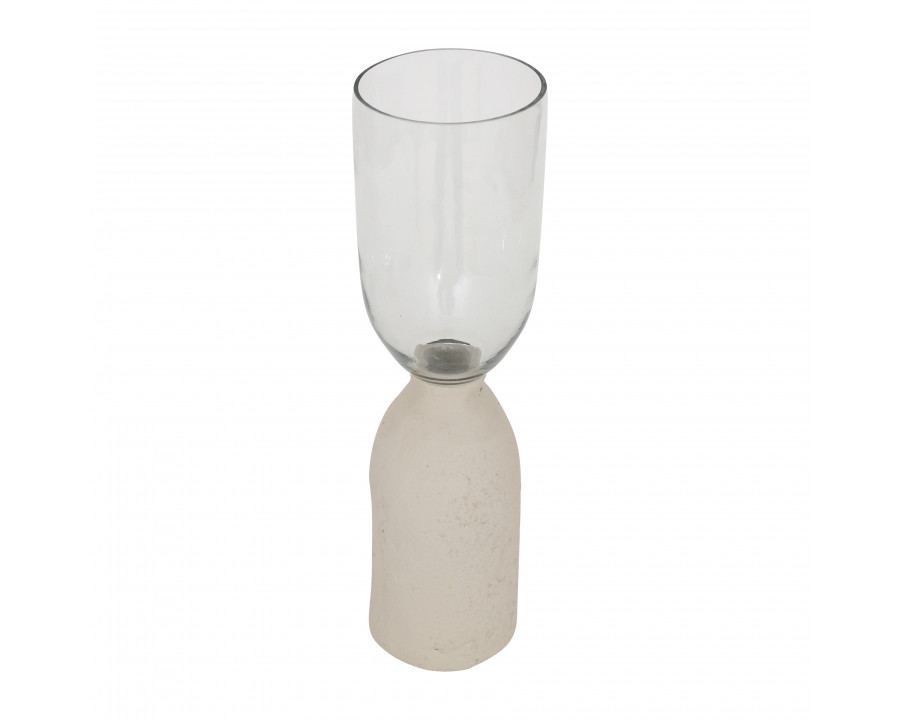 Sagebrook 15" Ecomix/Glass Vase - Ivory