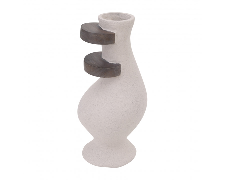 Sagebrook 15" Ecomix Abstract Vase - Ivory