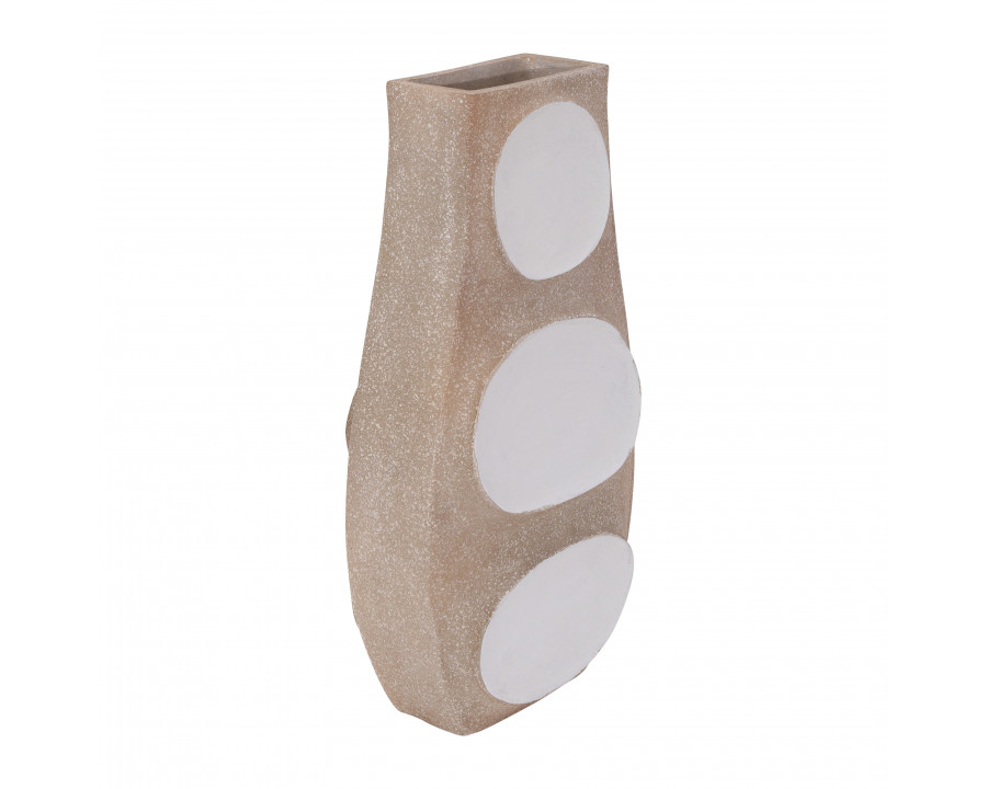 Sagebrook 19" Ecomix Big Polka Dot Vase - Ivory