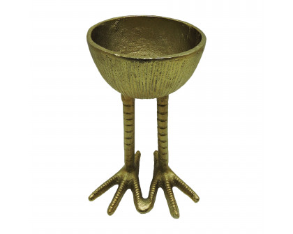 Sagebrook 7" Metal Bowl On Bird Feet