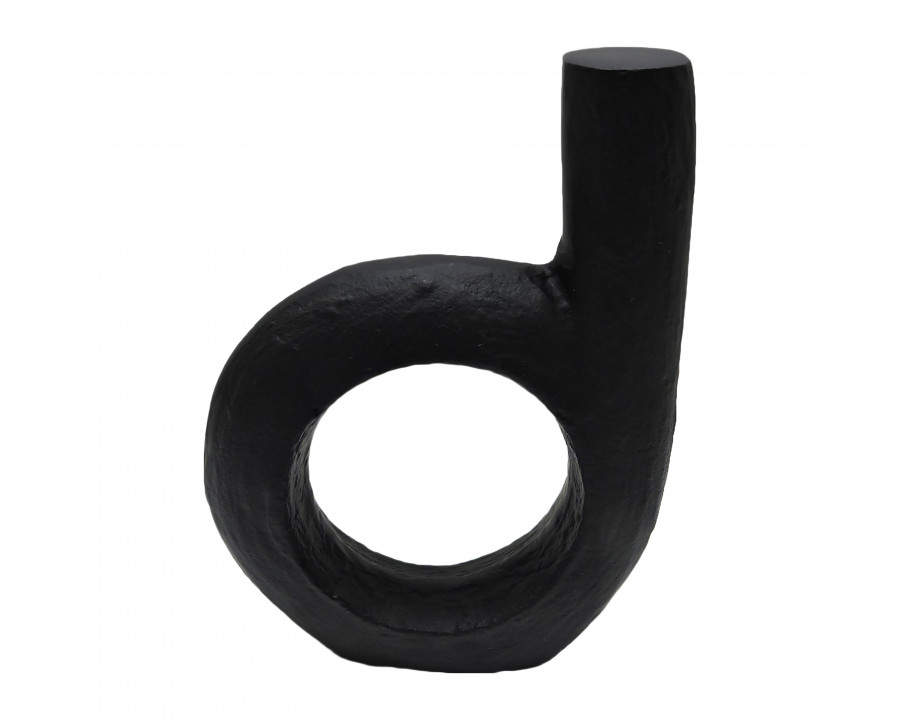 Sagebrook 9" Metal Looped Sculpture - Black