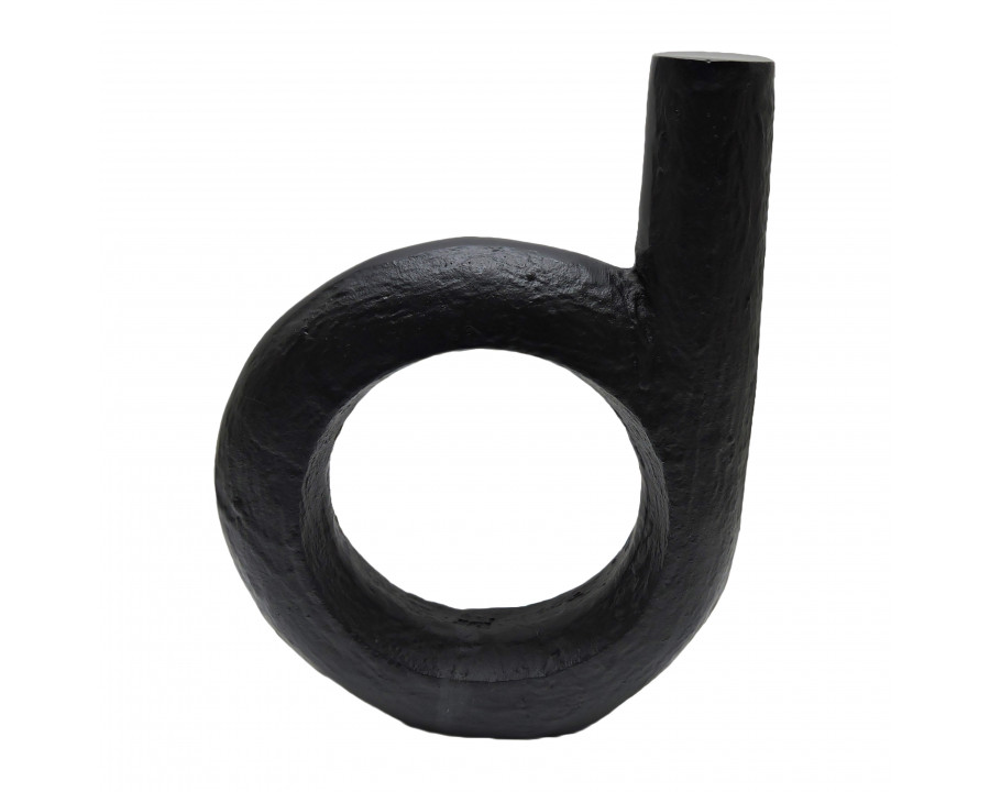 Sagebrook 12" Metal Looped Sculpture - Black