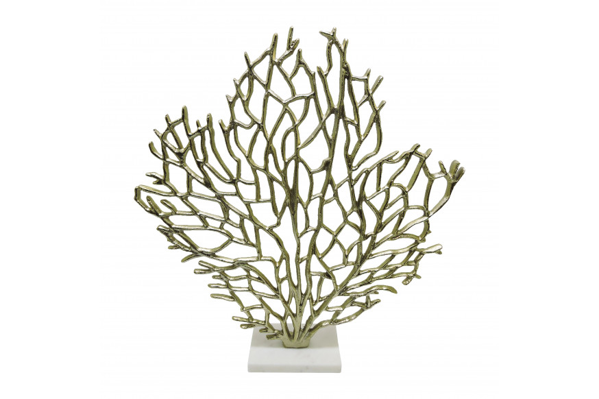 Sagebrook™ 21" Metal Coral On Marble Base - Champagne