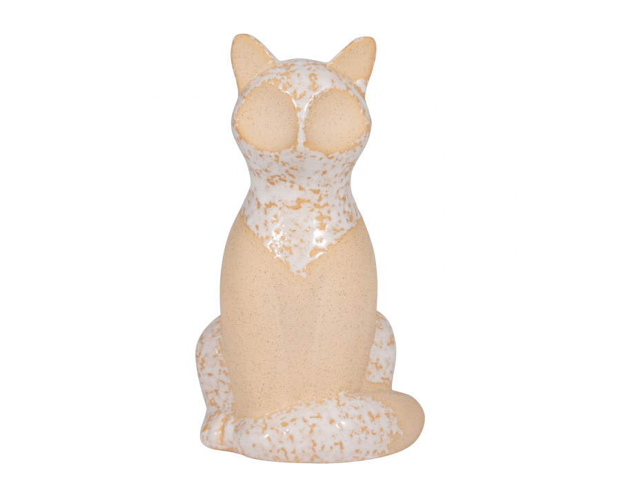 Sagebrook - 8" Ceramic Sitting Fox Vase in Ivory