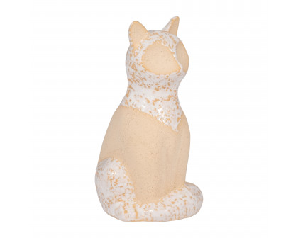 Sagebrook - 8" Ceramic Sitting Fox Vase in Ivory