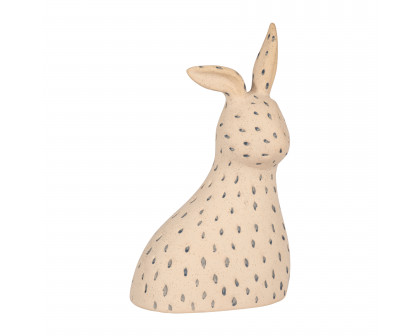 Sagebrook - 8" Ceramic Spotted Bunny in Ivory/blue