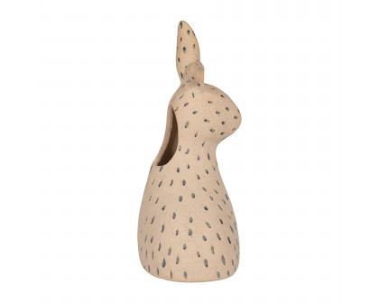 Sagebrook - 8" Ceramic Spotted Bunny in Ivory/blue