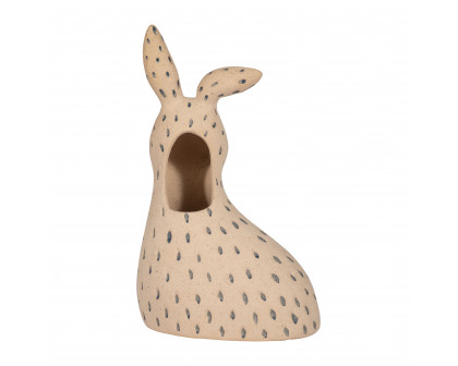 Sagebrook - 8" Ceramic Spotted Bunny in Ivory/blue