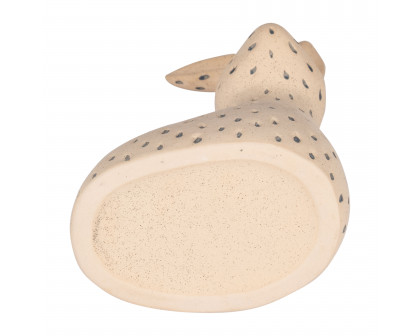 Sagebrook - 8" Ceramic Spotted Bunny in Ivory/blue