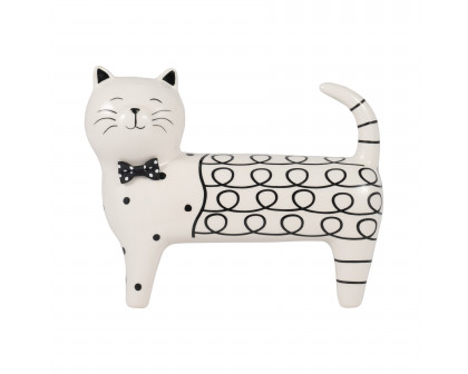 Sagebrook 7" Ceramic Swirls Cat