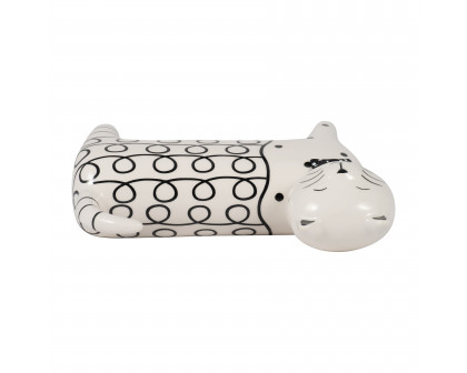 Sagebrook™ 7" Ceramic Swirls Cat - White