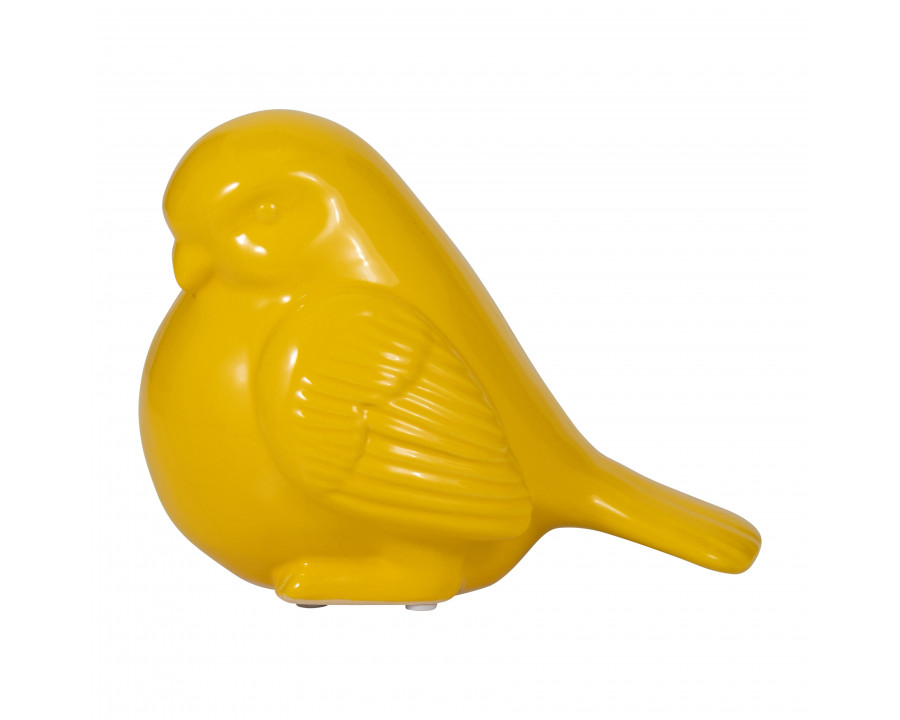 Sagebrook - 8" Ceramic Sitting Chubby Bird in Yellow