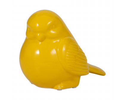 Sagebrook - 8" Ceramic Sitting Chubby Bird in Yellow