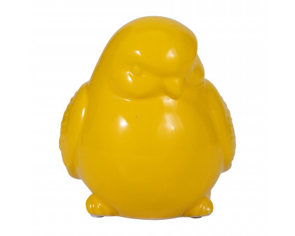 Sagebrook - 8" Ceramic Sitting Chubby Bird in Yellow