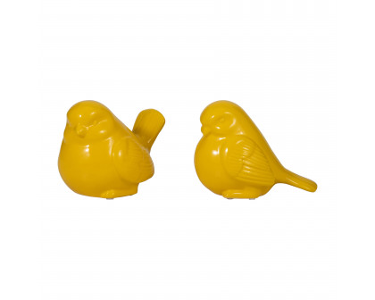 Sagebrook - 8" Ceramic Sitting Chubby Bird in Yellow