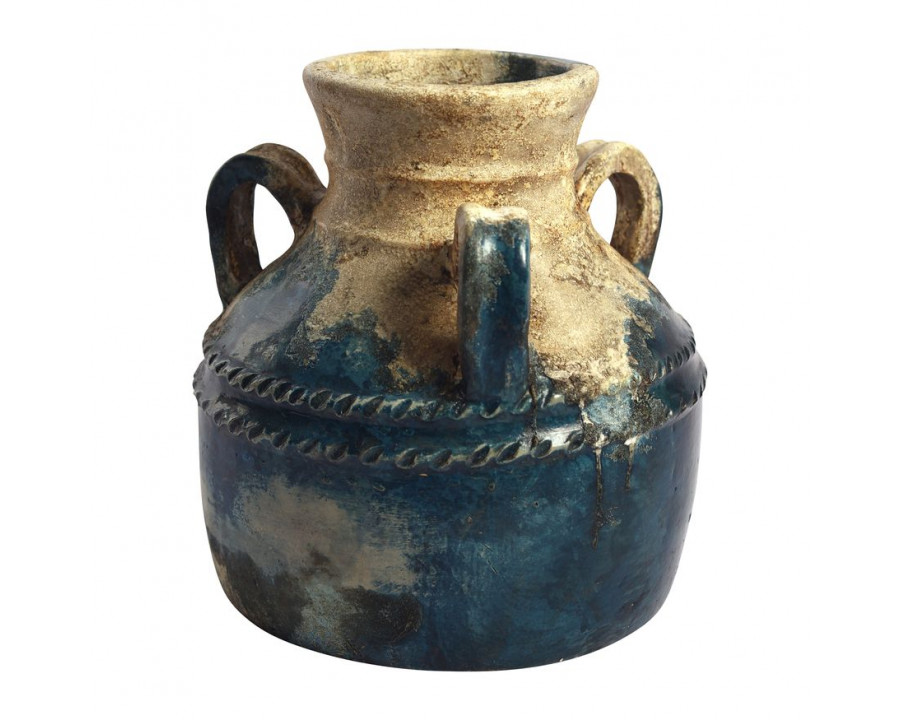 Sagebrook 10" Terracotta Triple Handle Jug