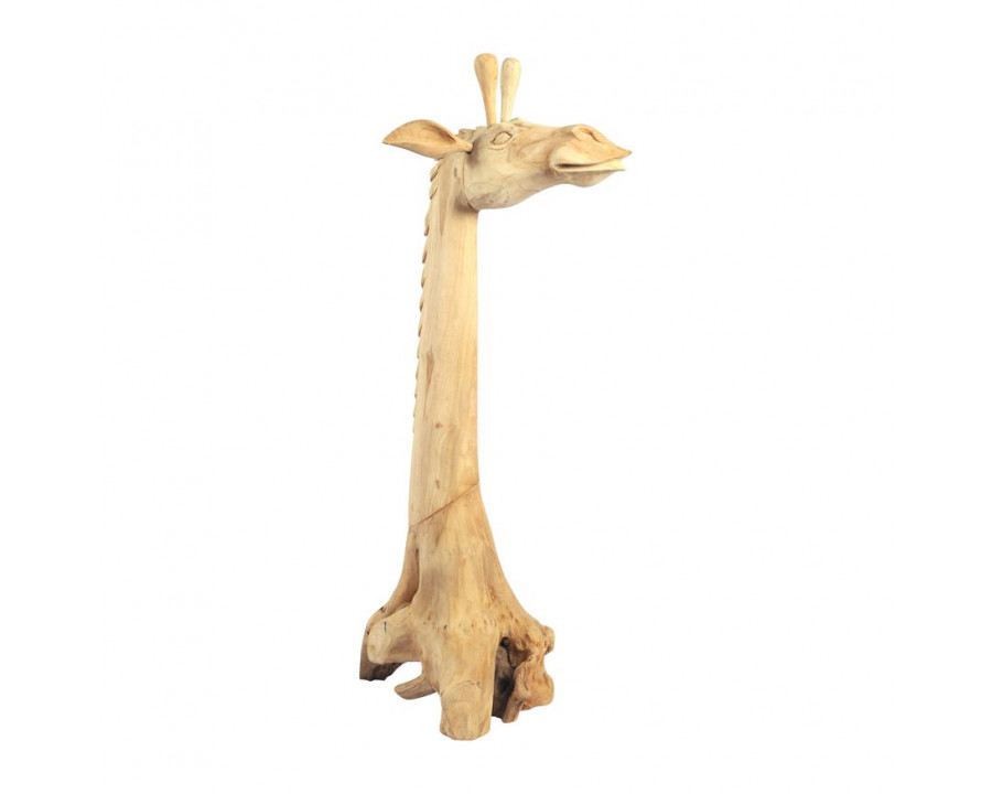 Sagebrook - 45" Wood Giraffe Bust in Natural