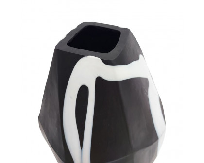 Sagebrook 10" Glass Abstract Contemporary Vase - Black