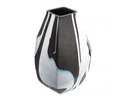 Sagebrook 19" Glass Abstract Contemporary Vase - Black