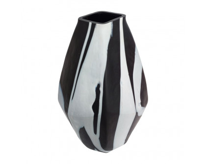 Sagebrook 19" Glass Abstract Contemporary Vase - Black