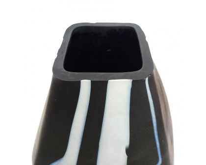 Sagebrook 19" Glass Abstract Contemporary Vase - Black