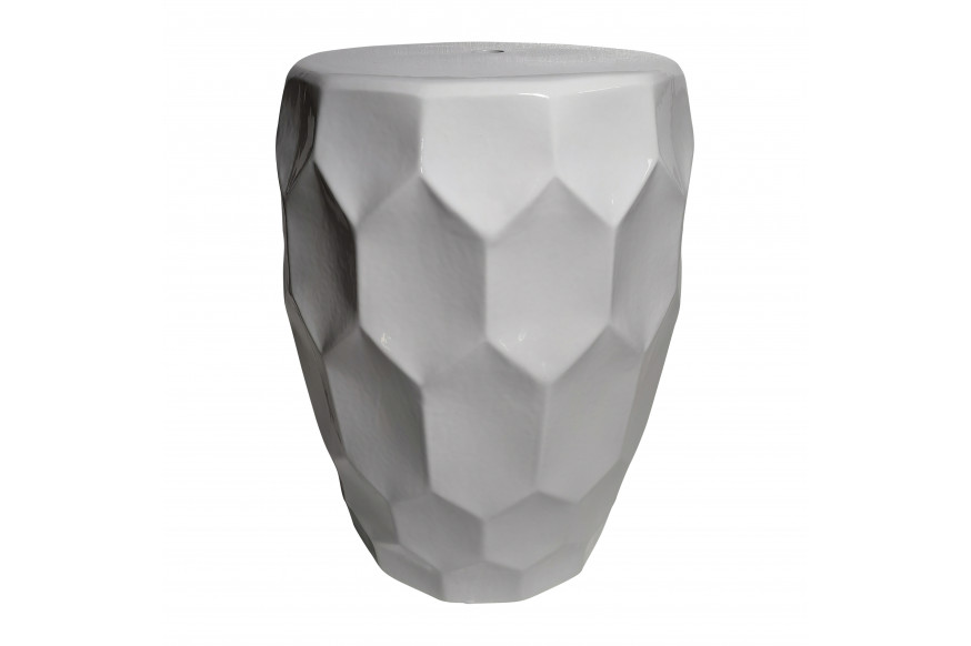 Sagebrook™ 18" Ceramic Beehive Stool - White