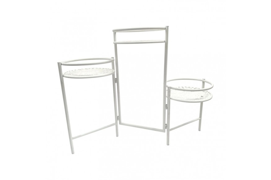 Sagebrook™ 22" Folding 3-Tier Metal Plant Stand - White