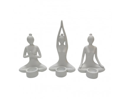 Sagebrook 9" Resin Candle Holders (Set of 3)