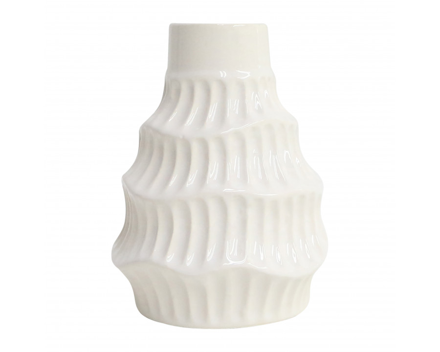 Sagebrook 7" Ceramic Wavy Vase