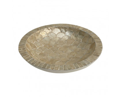 Sagebrook - 16" Shell Decorative Bowl in Natural