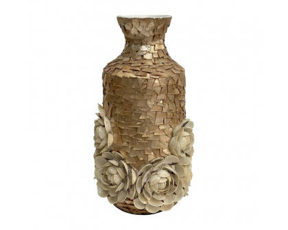 Sagebrook 17" Shell Decorative Rose Vase - Natural