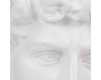 Sagebrook - 13" Resin Greek God Head with Gum in White