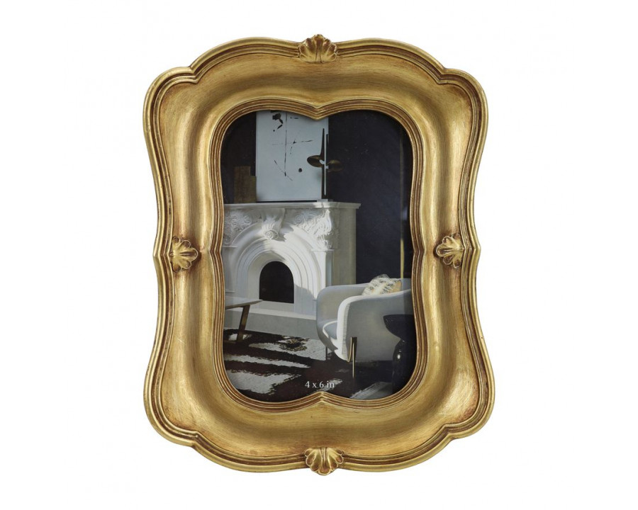 Sagebrook - 4"x6" Resin Vintage Photo Frame in Gold